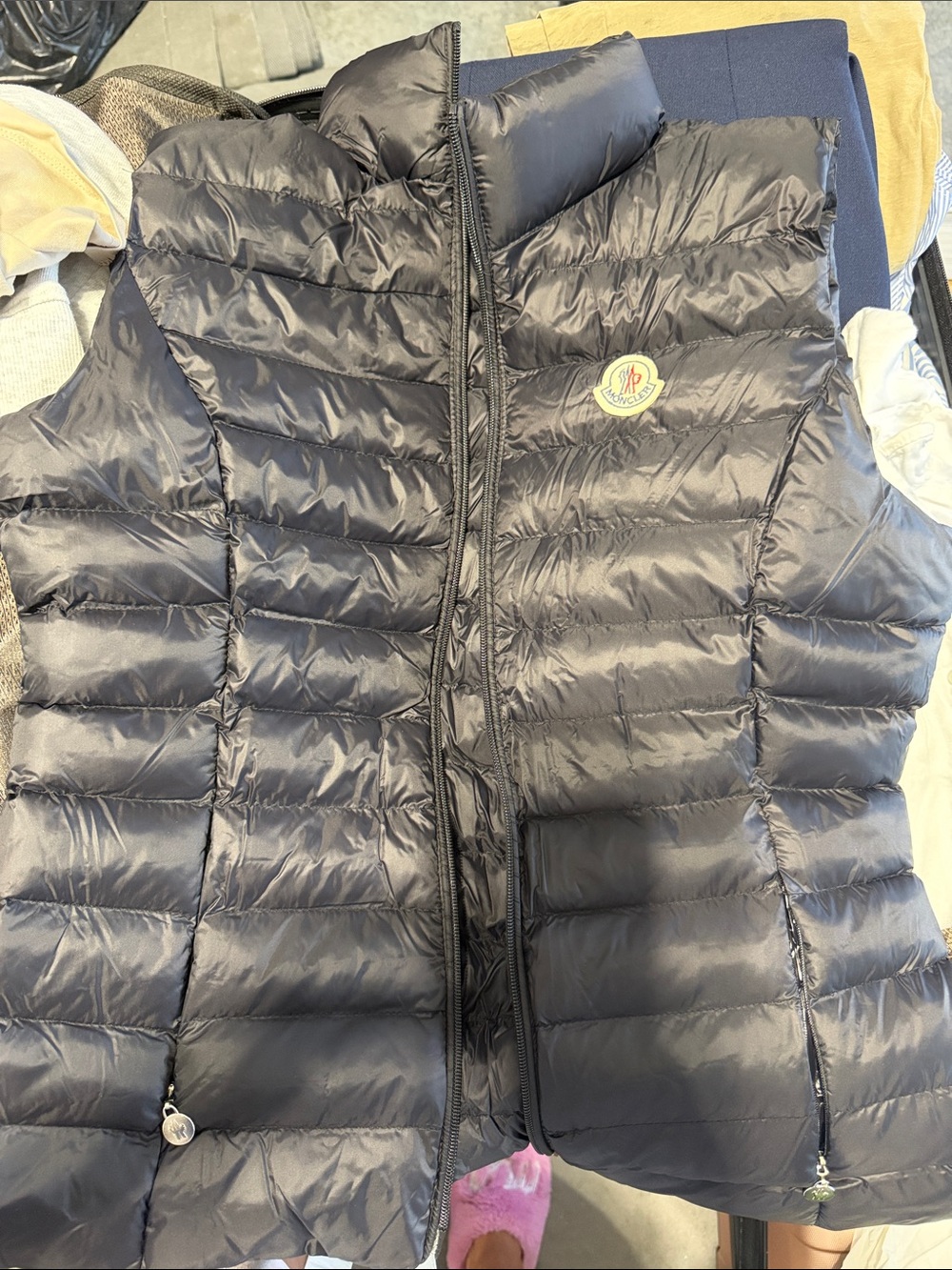 Moncler Kids Black Quilted Puffer Vest